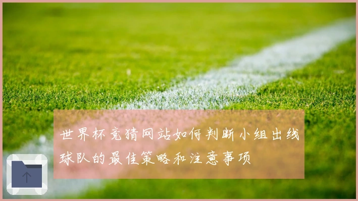 世界杯竞猜网站如何判断小组出线球队的最佳策略和注意事项
